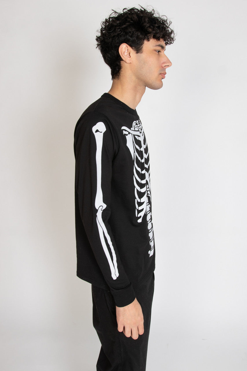 Skeleton Rib Cage Long Sleeve Tee