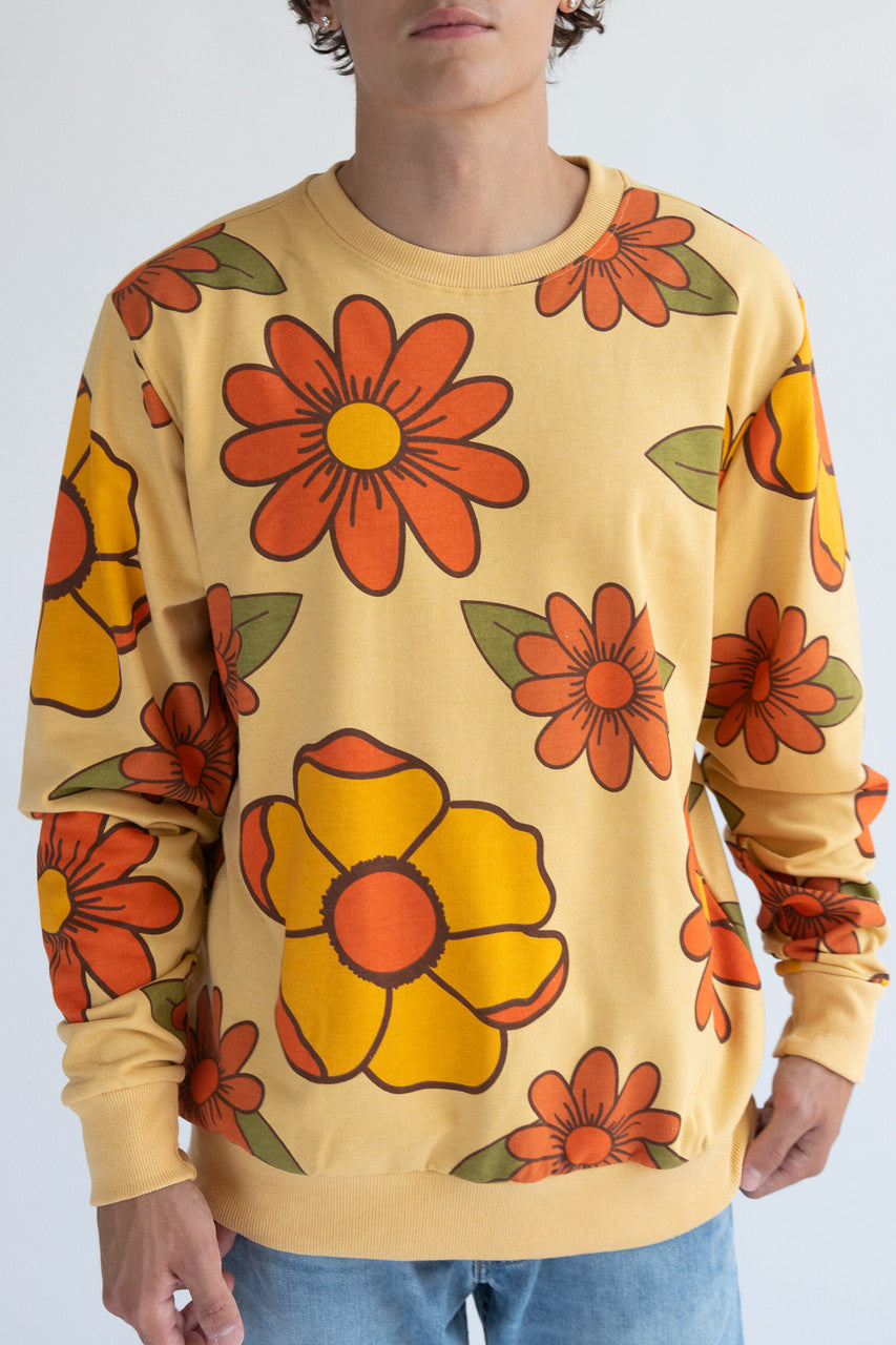 Orange Flowers Sweatshirt