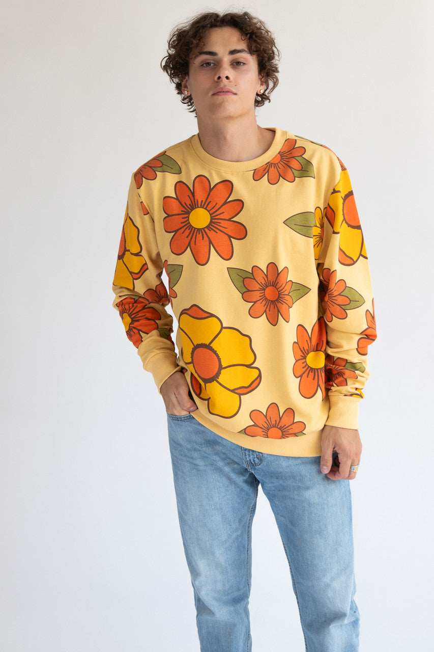 Orange Flowers Sweatshirt