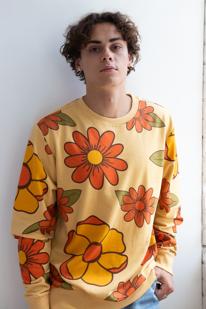 Orange Flowers Sweatshirt