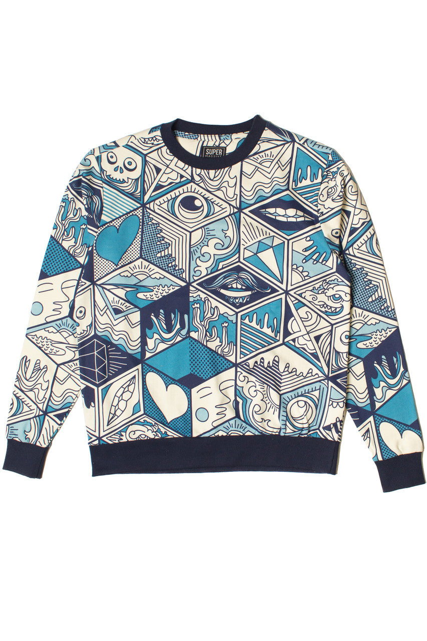 Geometric Pop Art Graphic Sweatshirt
