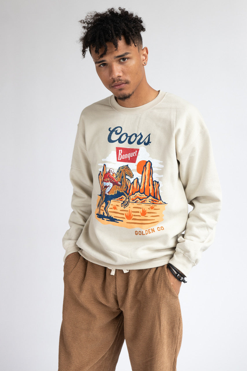 Coors Banquet Cowboy Desert Sweatshirt
