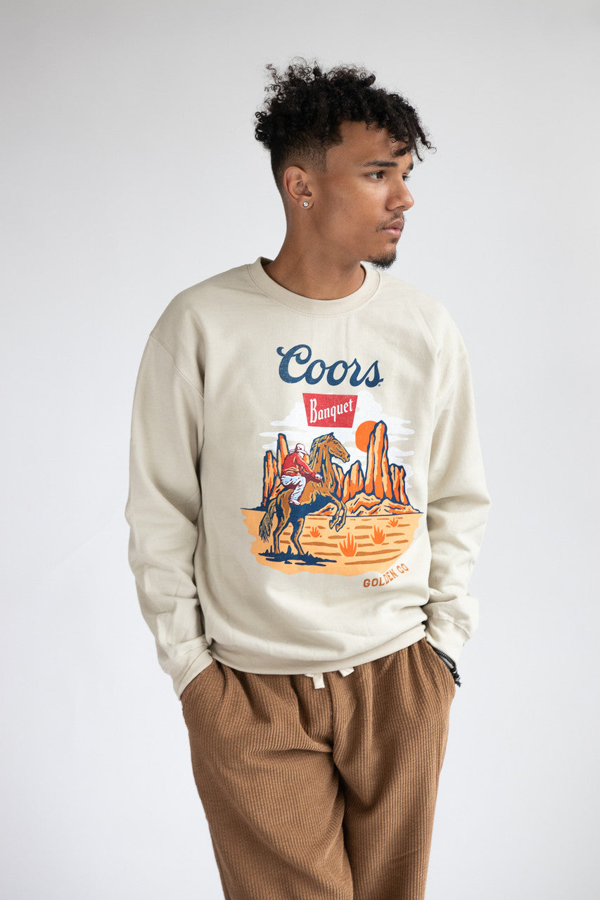 Coors Banquet Cowboy Desert Sweatshirt