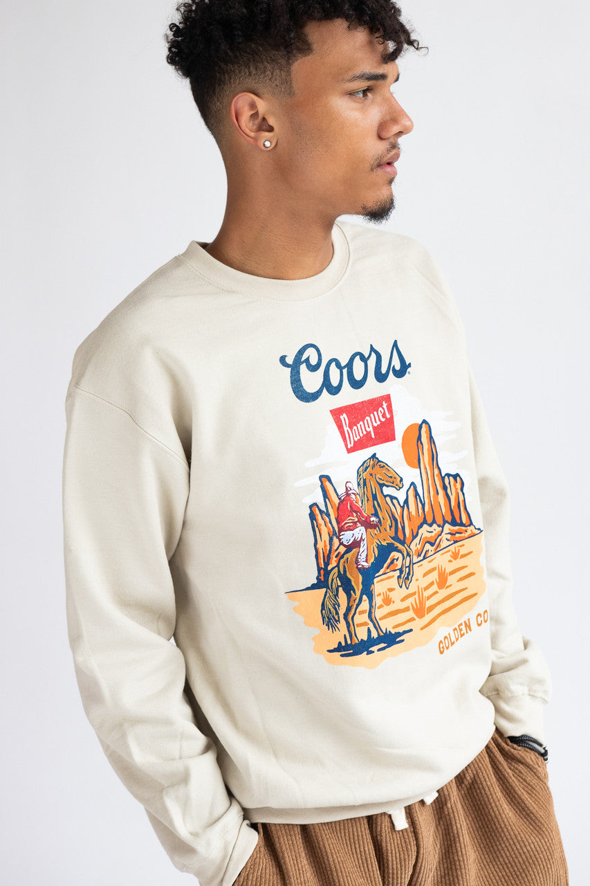 Coors Banquet Cowboy Desert Sweatshirt
