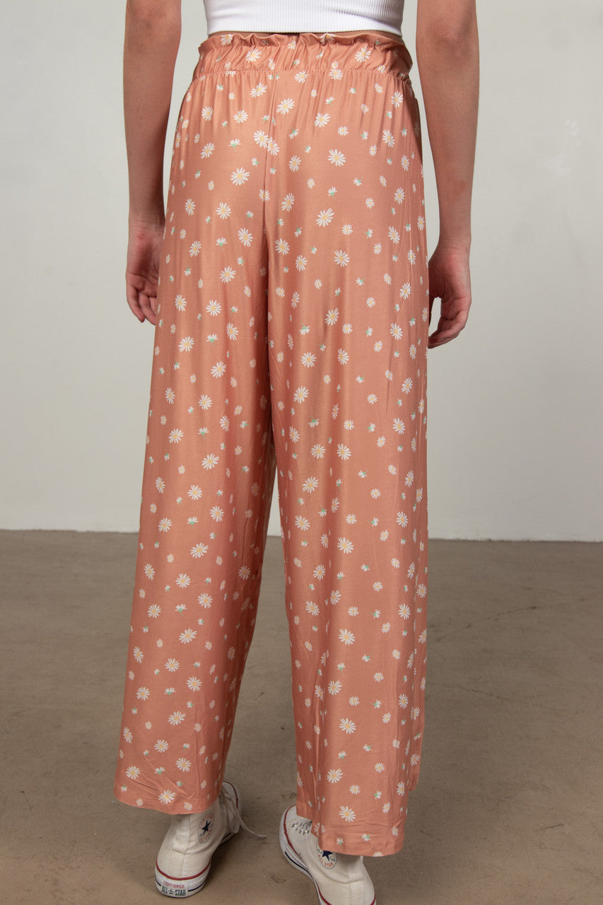 Daisy Paper Bag Waist Palazzo Pants