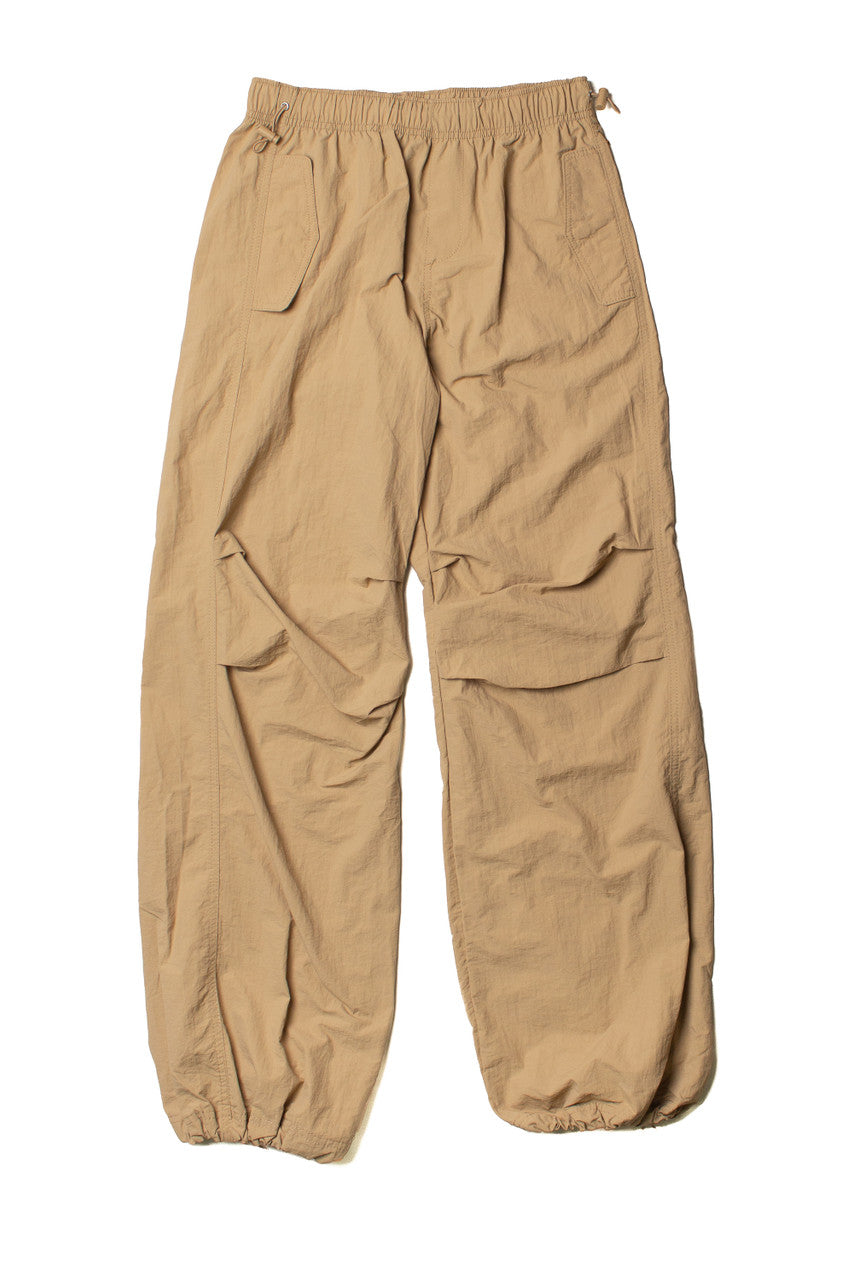 Khaki Drawstring Parachute Pants