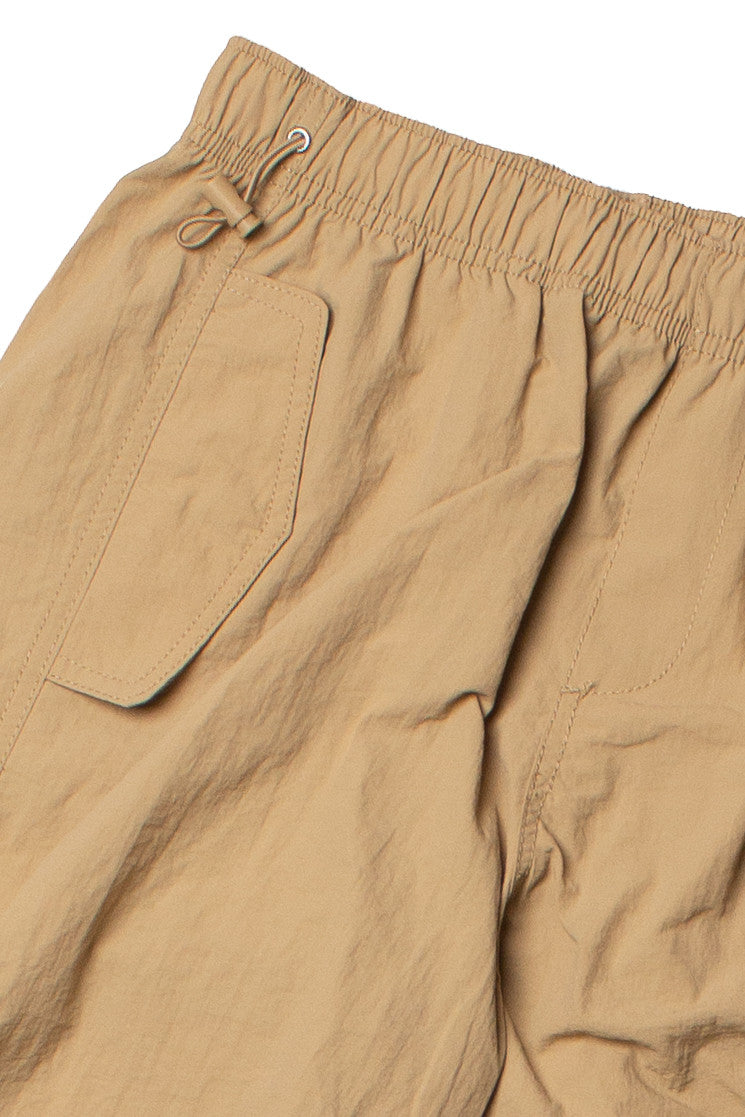 Khaki Drawstring Parachute Pants