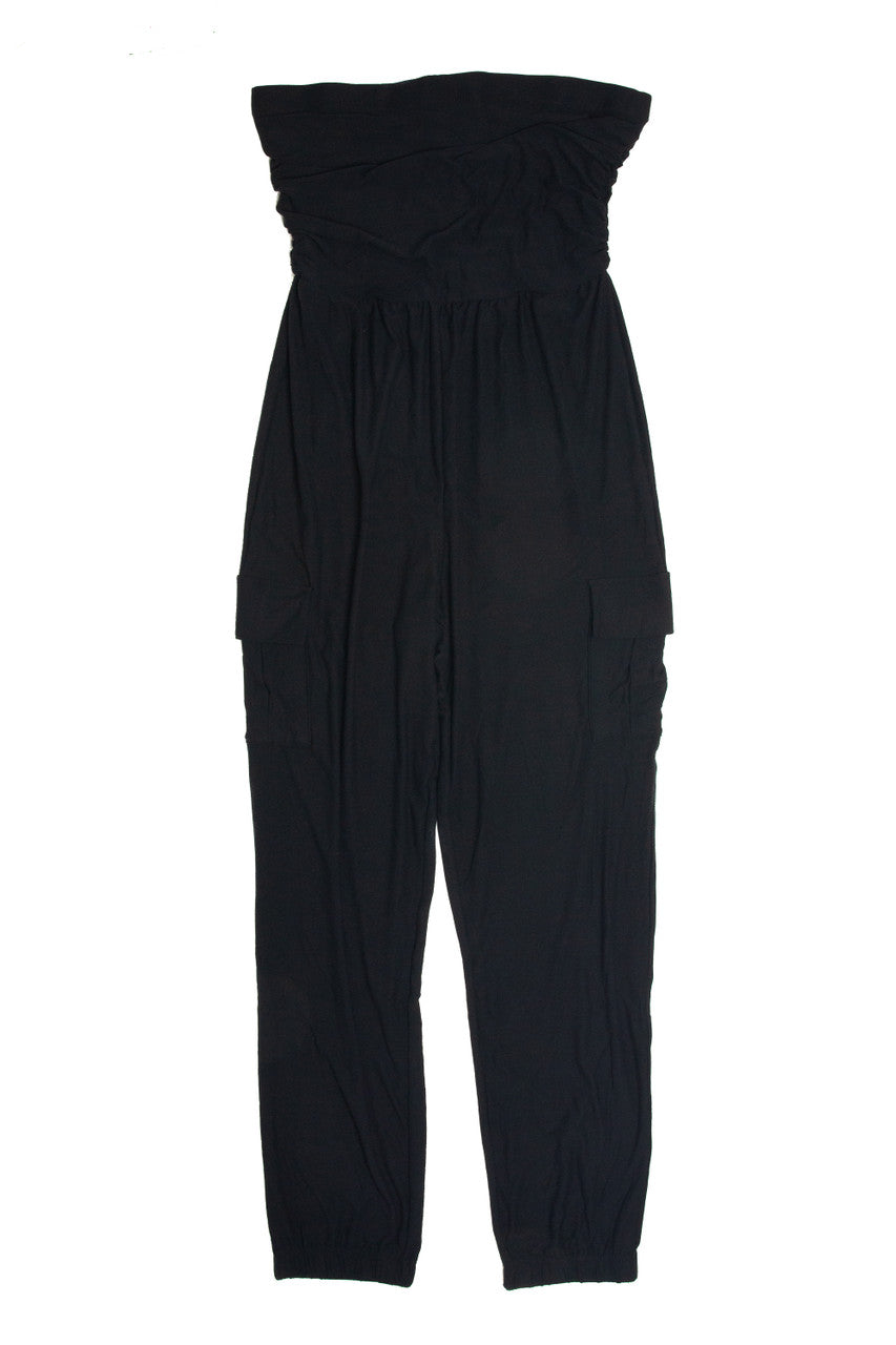 Black Tube Cargo Jumpsuit