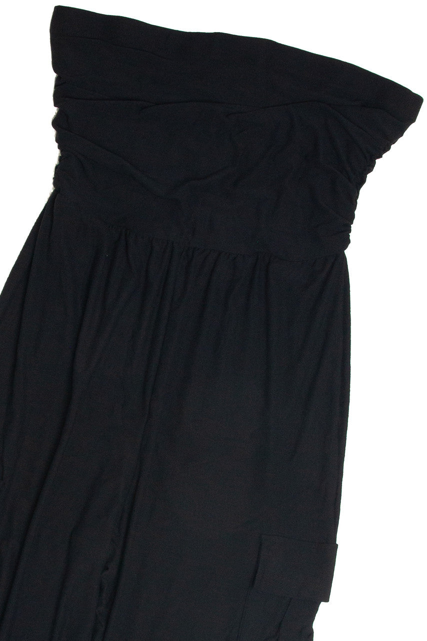 Black Tube Cargo Jumpsuit