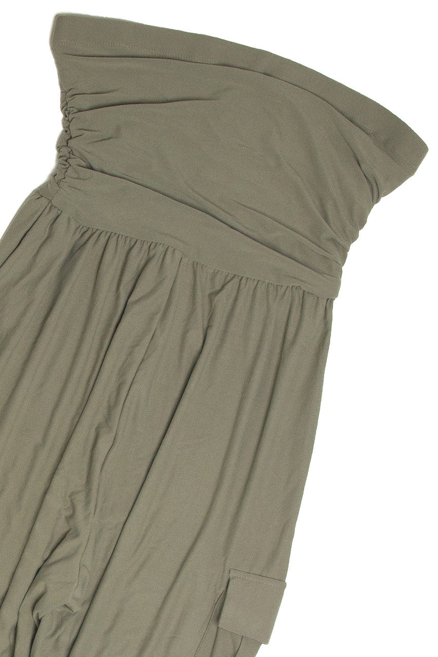 Olive Tube Cargo Jumpsuit