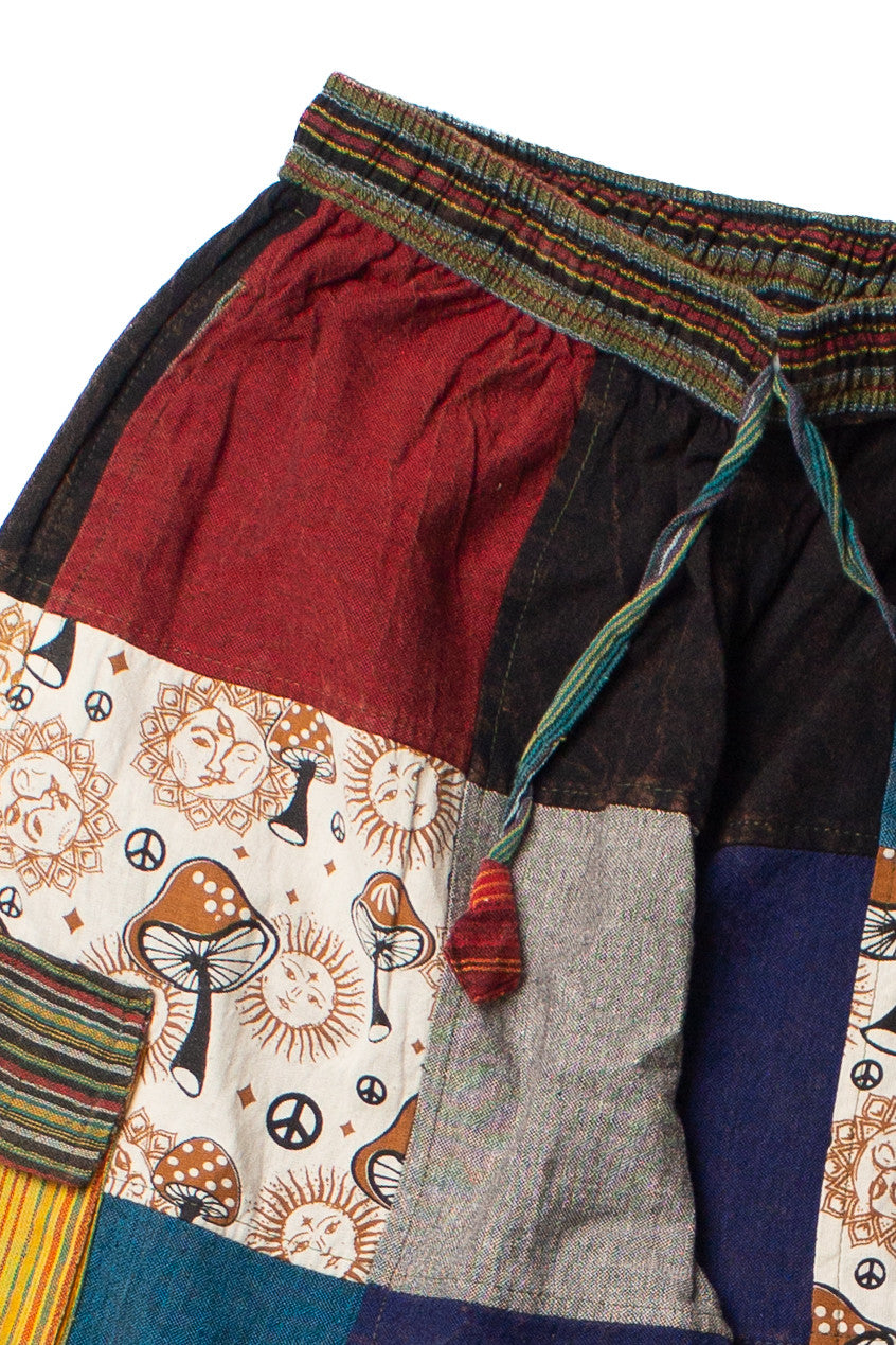 Sunny Mushroom Patchwork Cargo Joggers