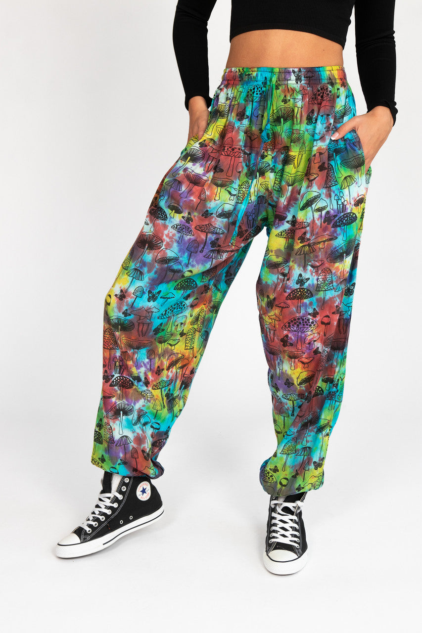 Lightweight Tie Dye Mushroom Joggers