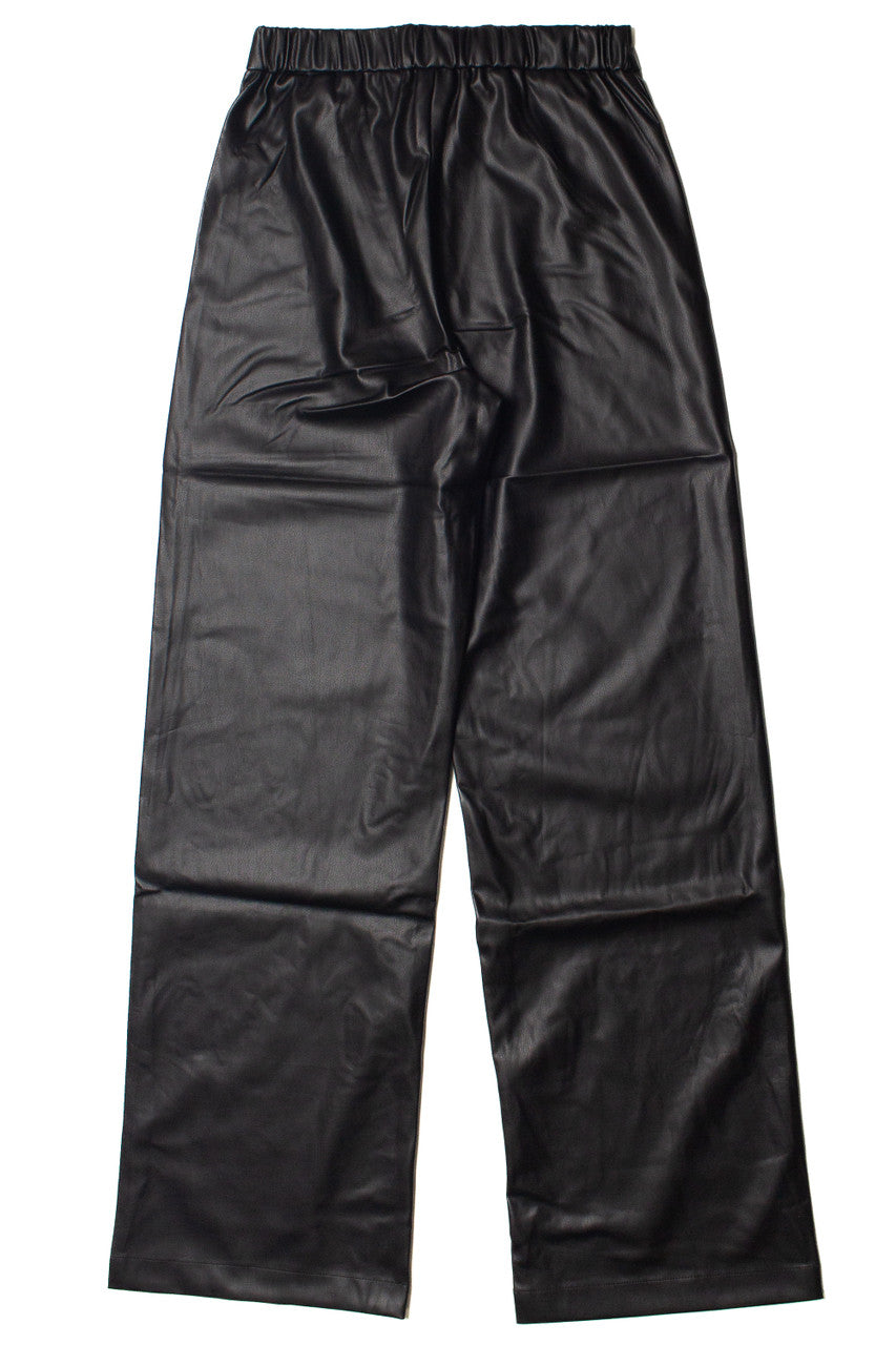 Wide Leg Pleather Pants