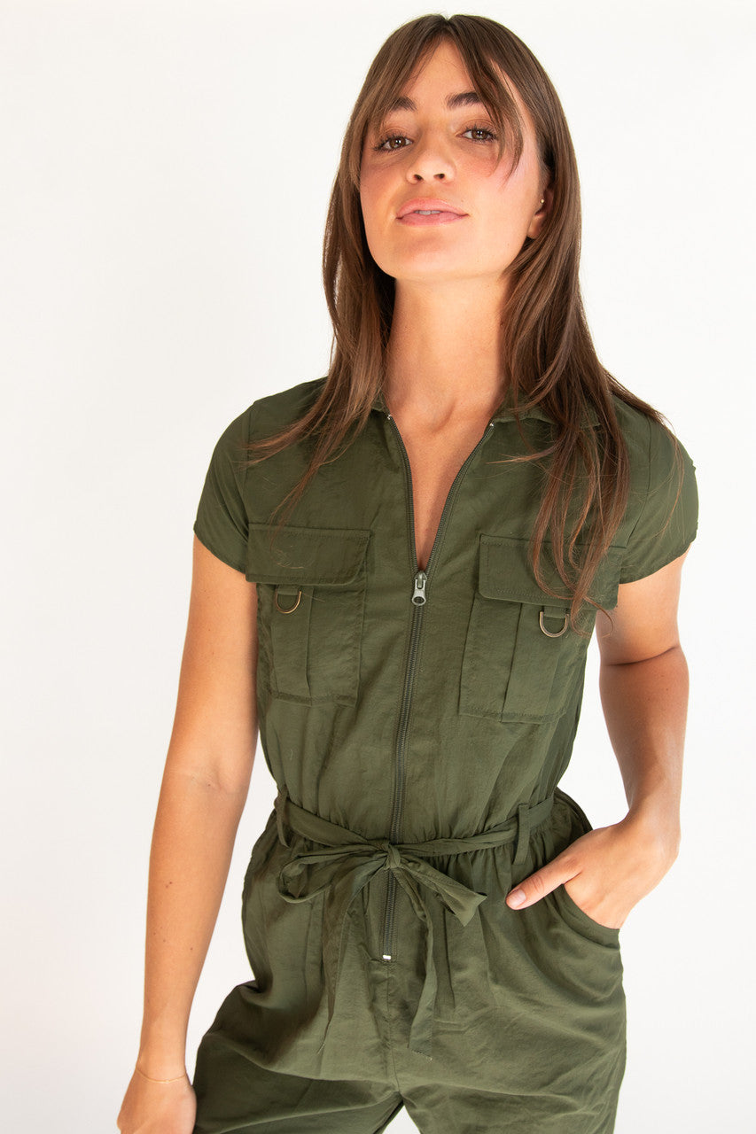 Utility Parachute Belted Jumpsuit