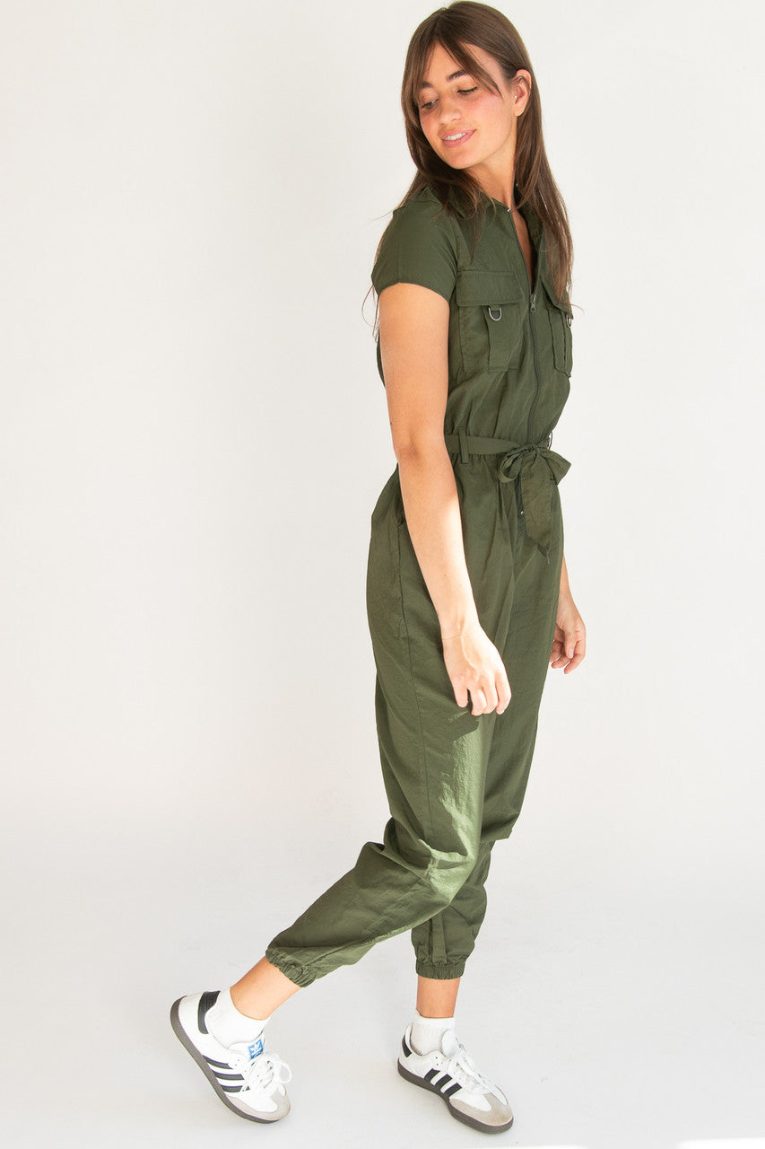 Utility Parachute Belted Jumpsuit