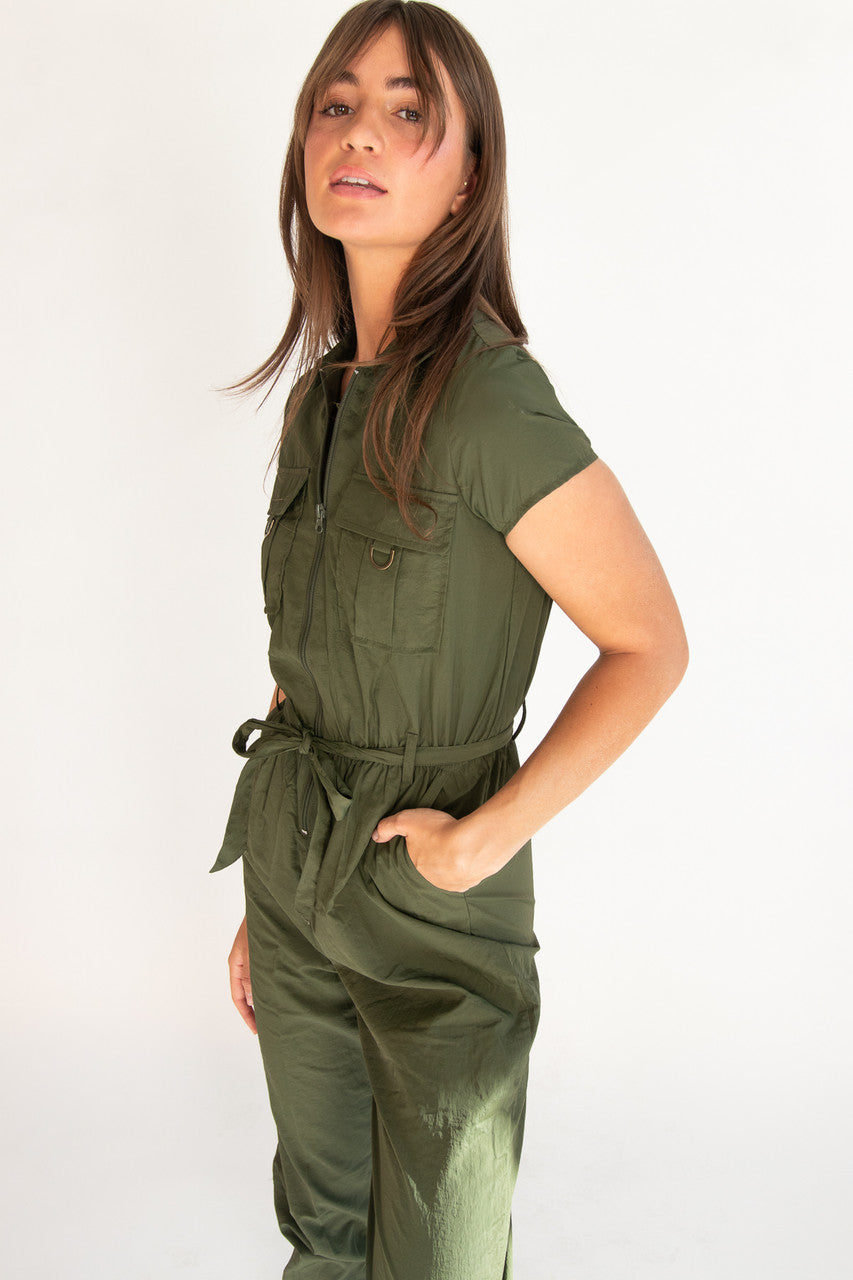 Utility Parachute Belted Jumpsuit