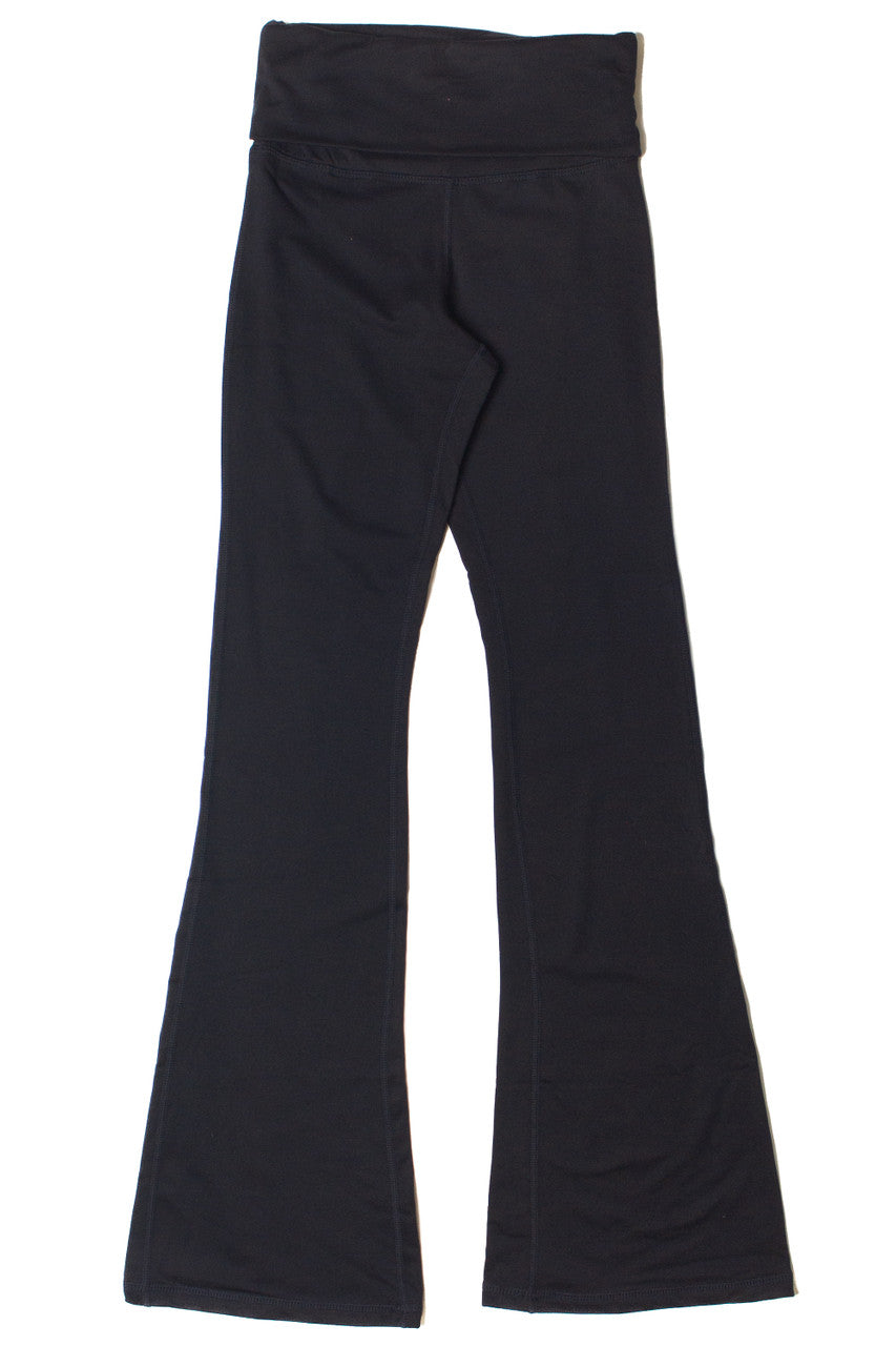 Fold Over Fleece Lined Flare Leggings