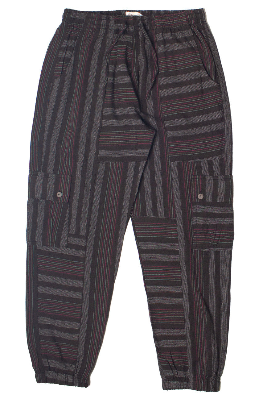 Striped Cargo Joggers