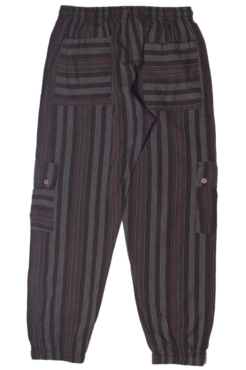 Striped Cargo Joggers