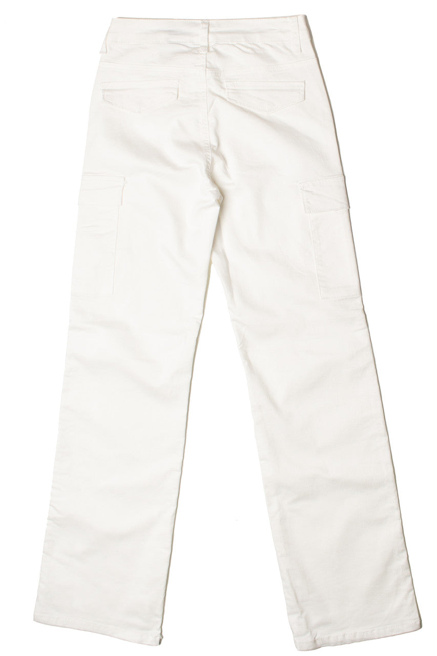 White Cargo Pants