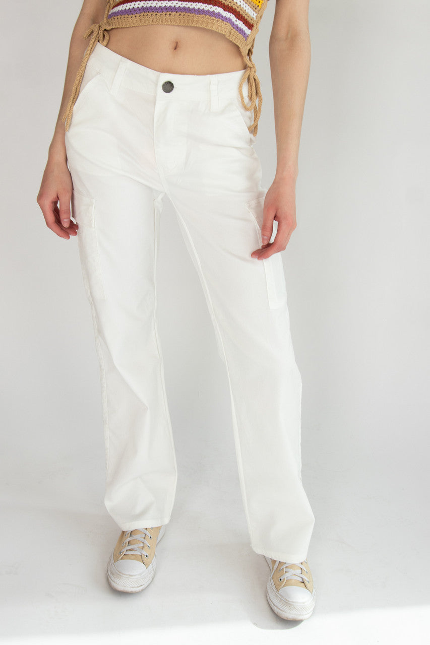 White Cargo Pants