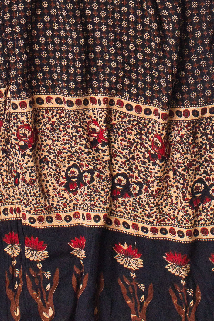 Border Print Wide Leg Pants