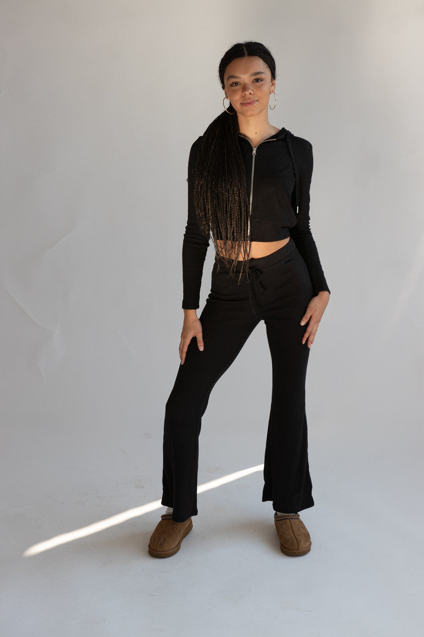 Wide Rib Flare Lounge Pants