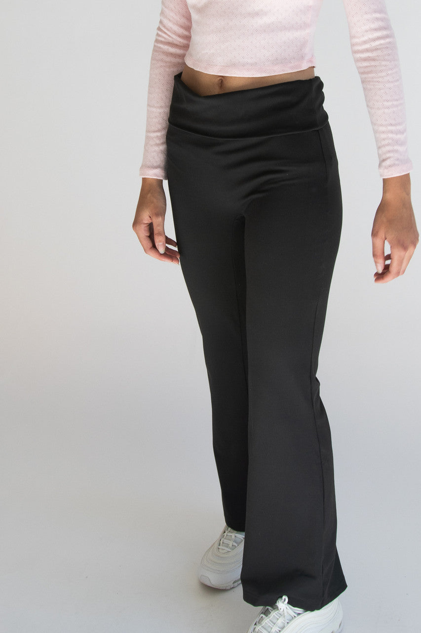 Fold Over Flare Leggings