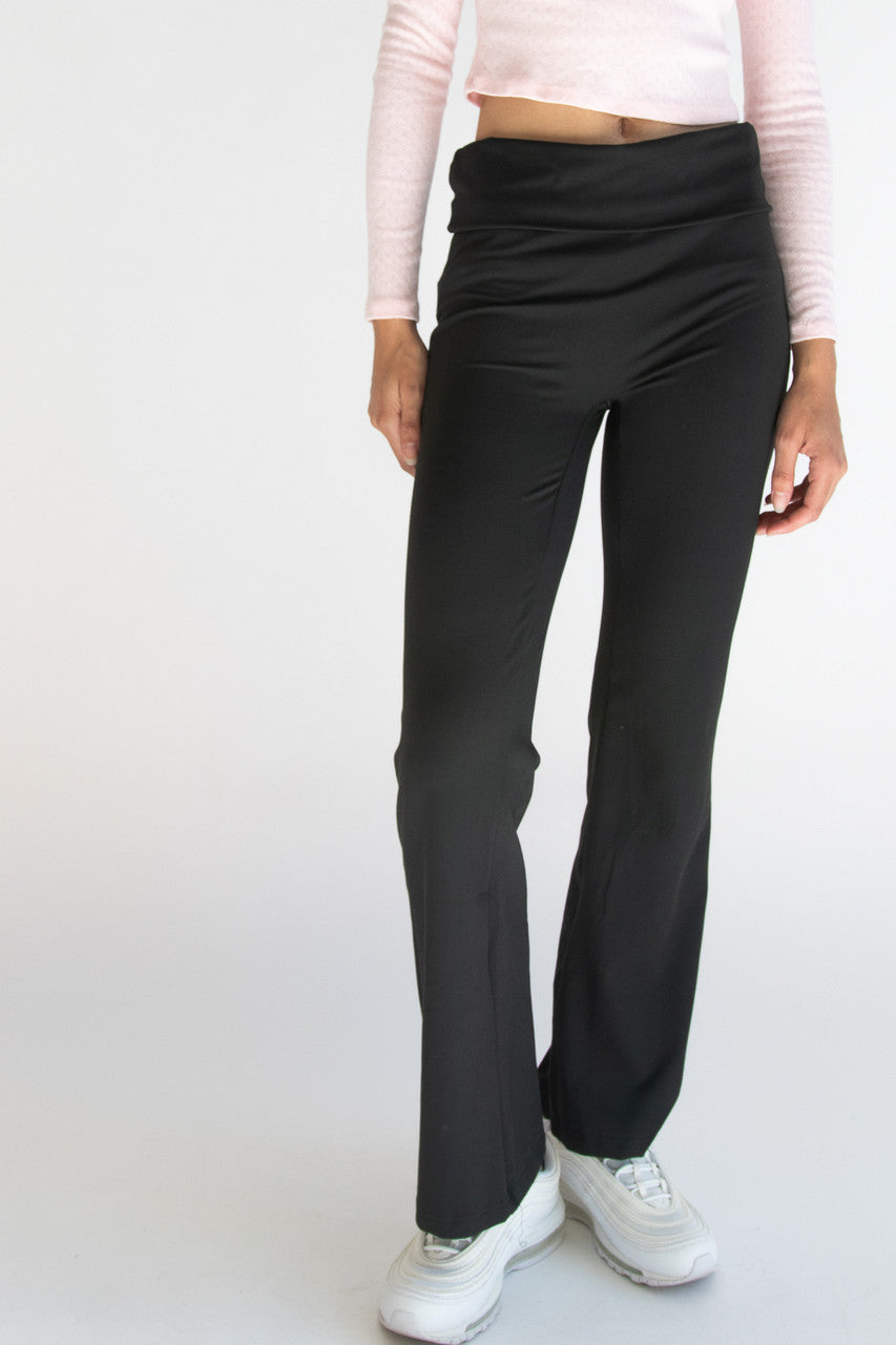 Fold Over Flare Leggings