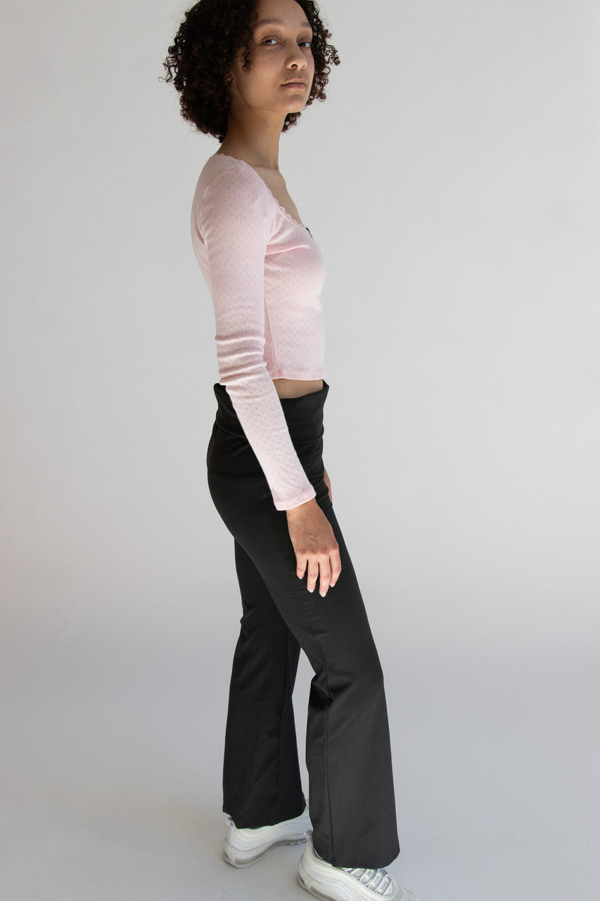 Fold Over Flare Leggings
