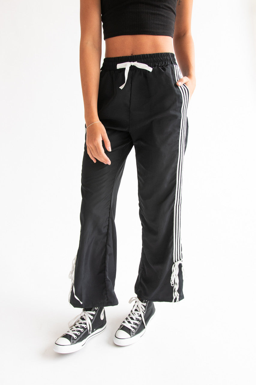 Side Stripe Bow Detail Track Pants