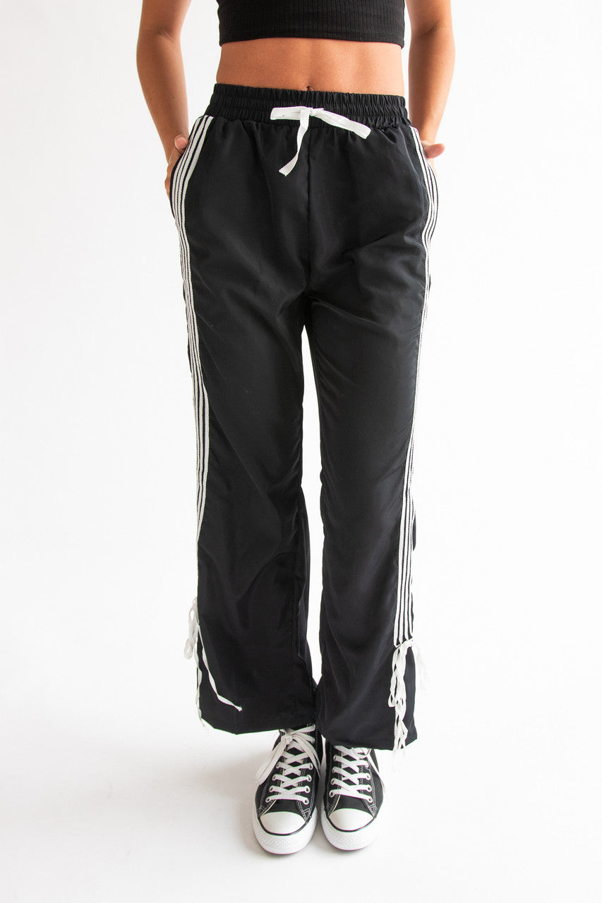 Side Stripe Bow Detail Track Pants