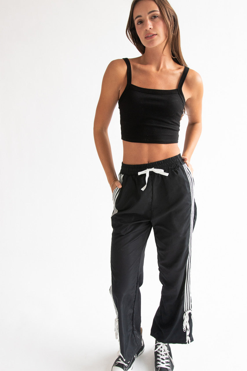 Side Stripe Bow Detail Track Pants