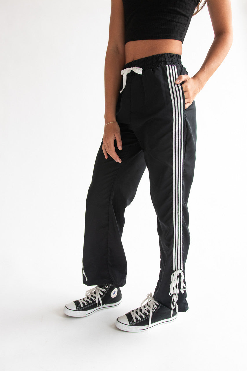 Side Stripe Bow Detail Track Pants
