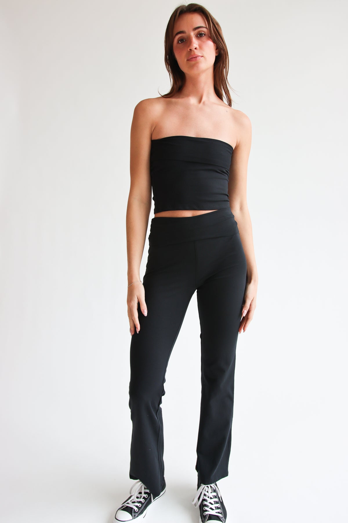 Foldover Flare Pants
