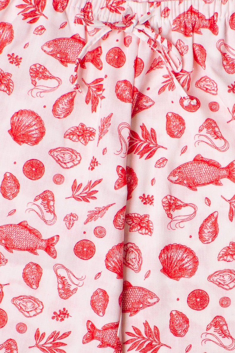 Ocean Life Printed Beach Pants