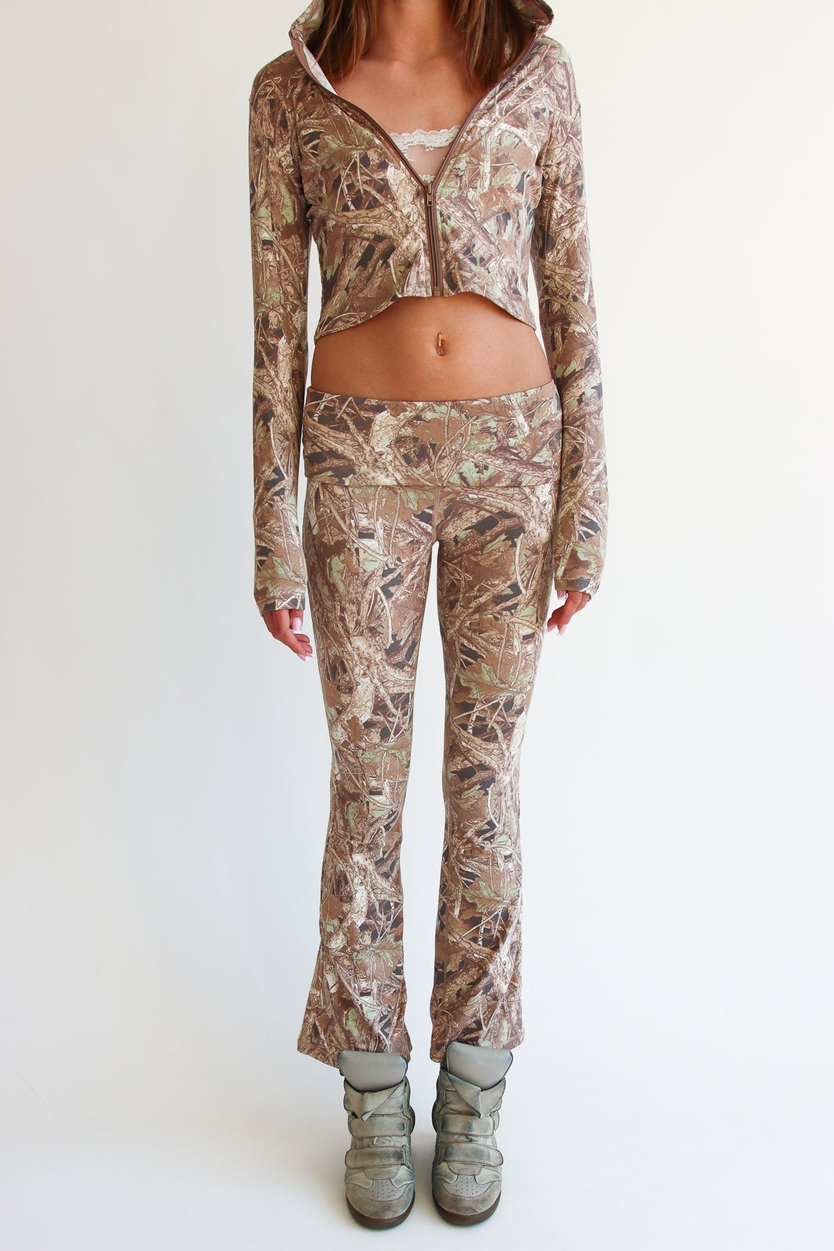 Woodland Foldover Flare Pants