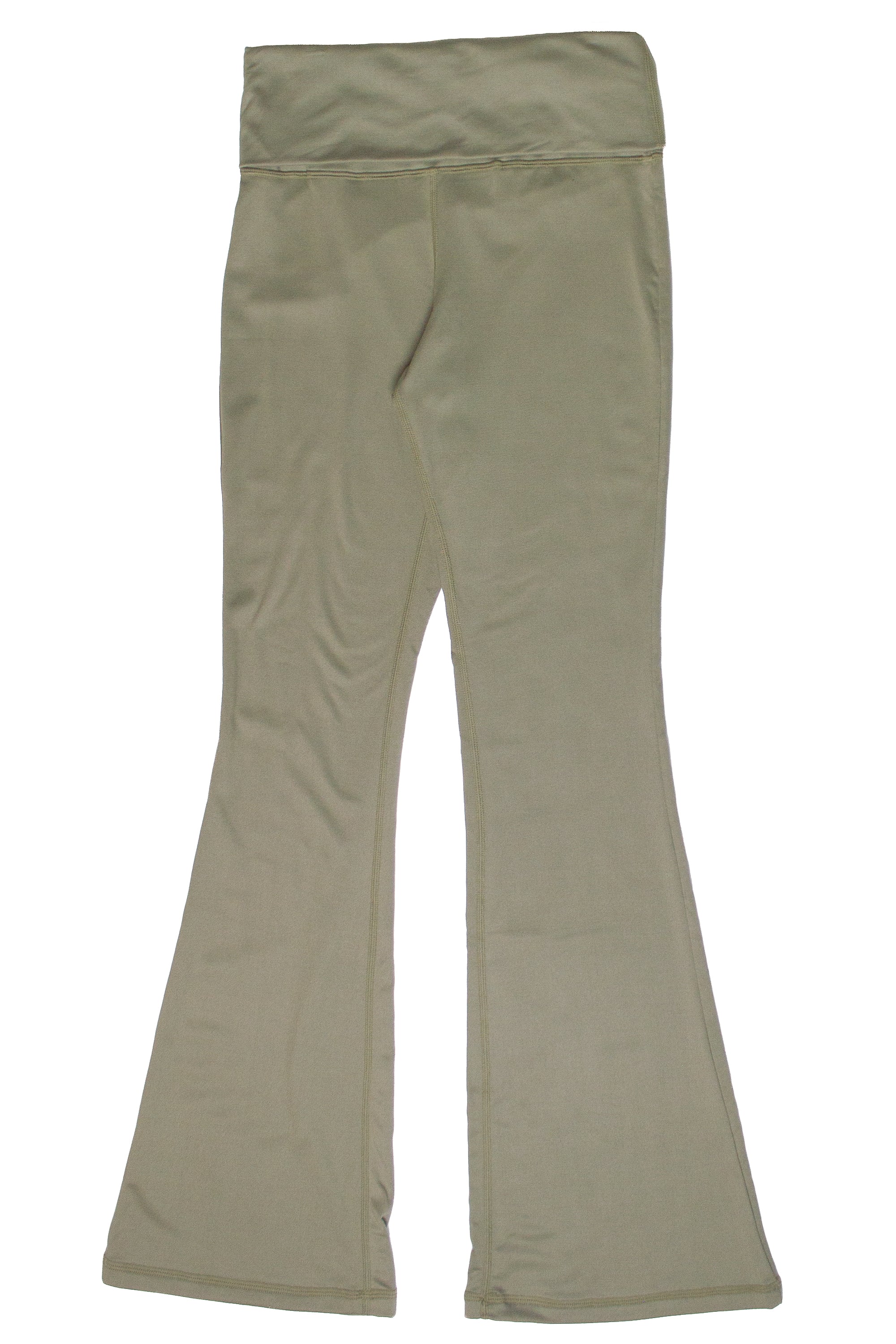 Fold Over Fleece Lined Flare Leggings