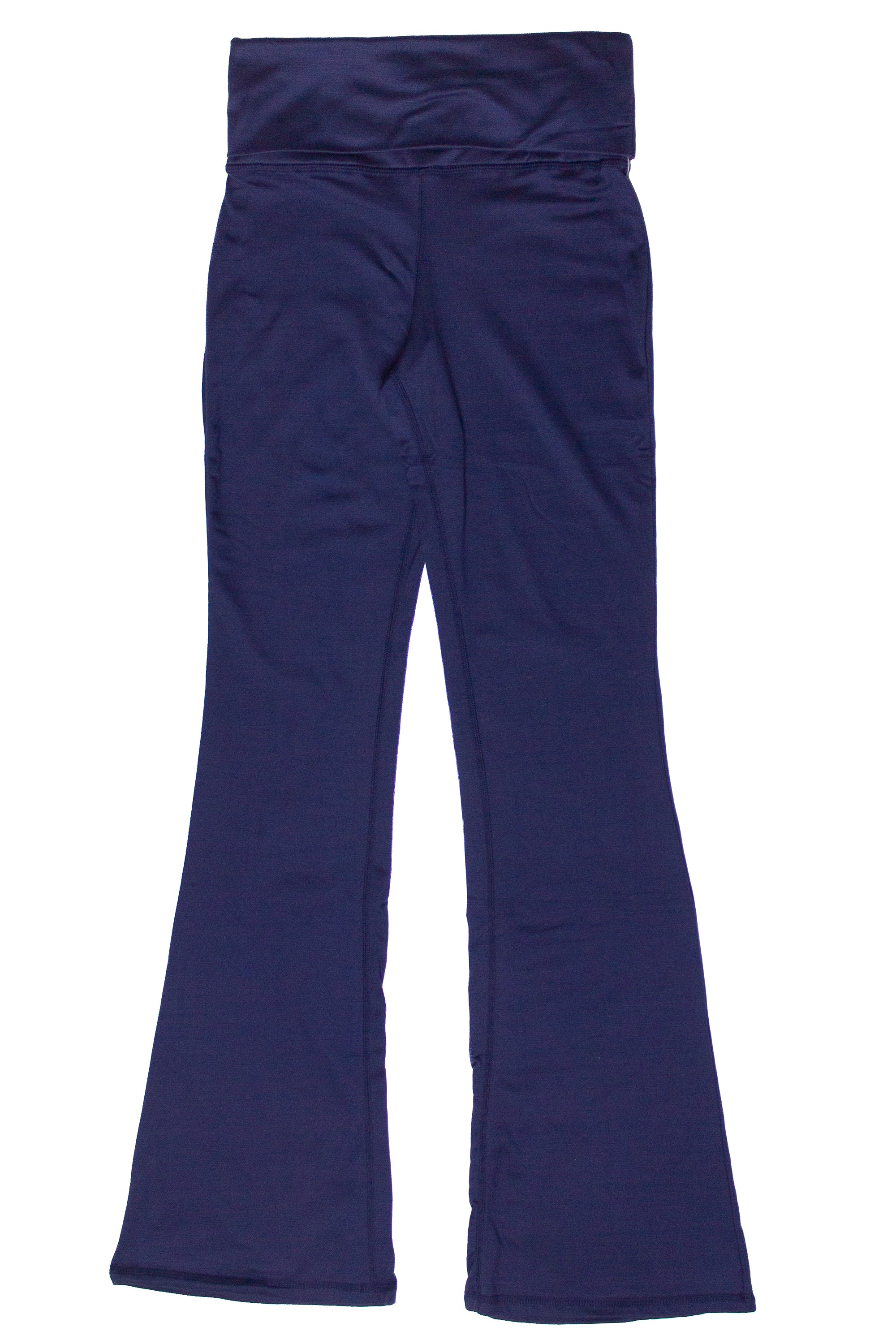 Fold Over Fleece Lined Flare Leggings