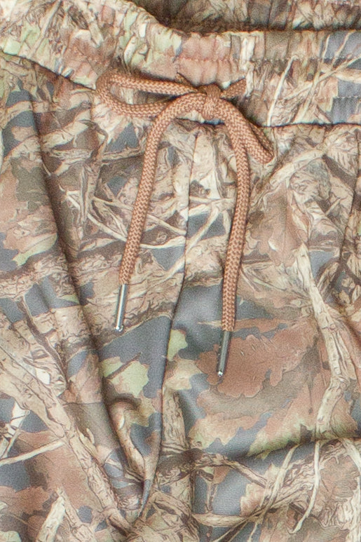 Woodland Camo Fleece Wide Leg Sweatpants