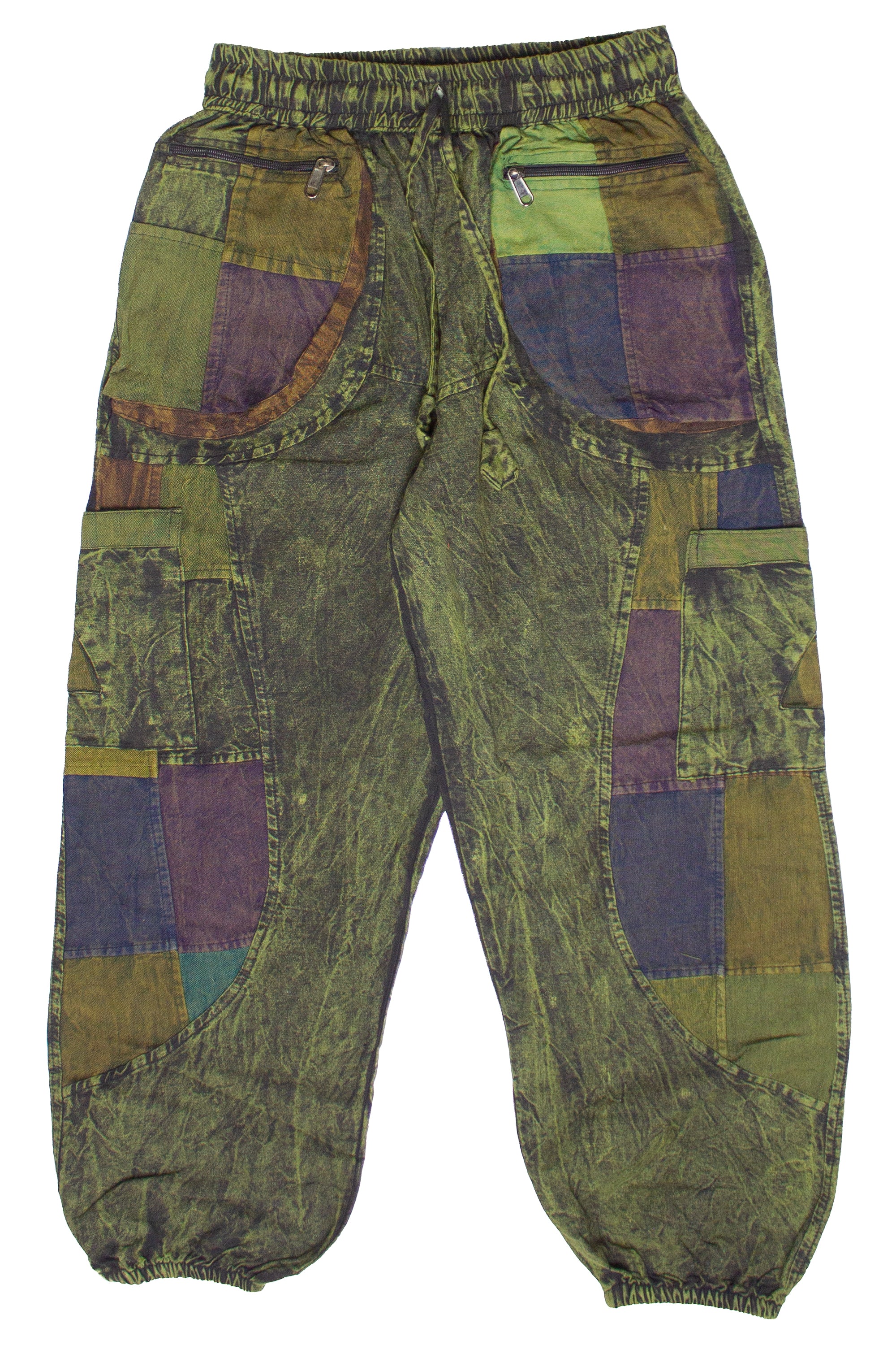 Earth Tones Cargo Patchwork Pants