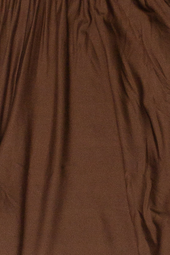 Belted Tube Top Wide Leg Jumpsuit - Brown