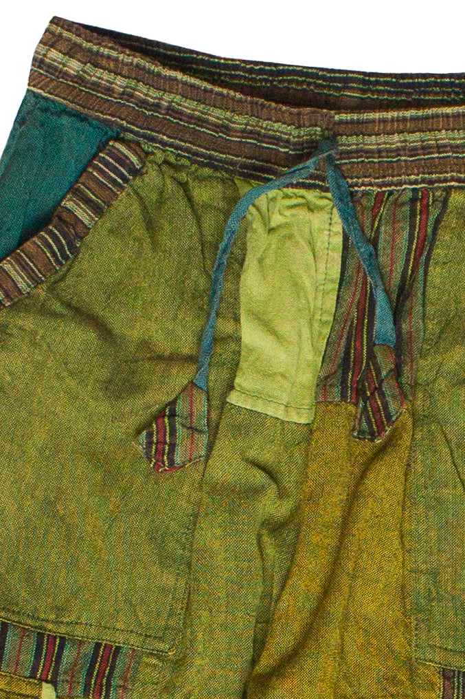 Going Green Zip Pocket Patchwork Pants