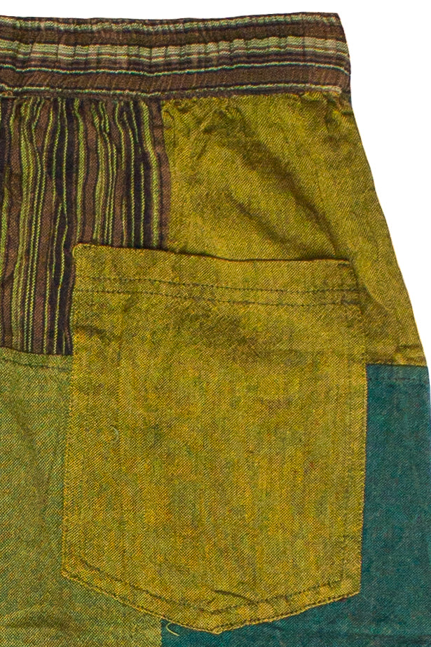 Going Green Zip Pocket Patchwork Pants