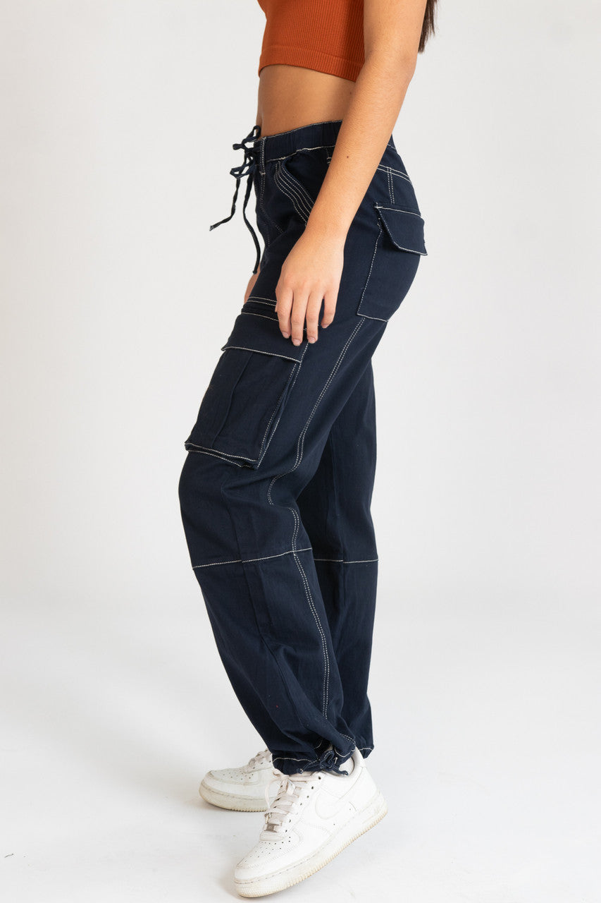 Drawstring Cargo Joggers