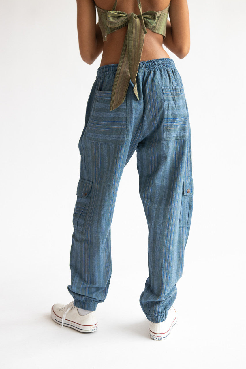 Striped Cargo Joggers