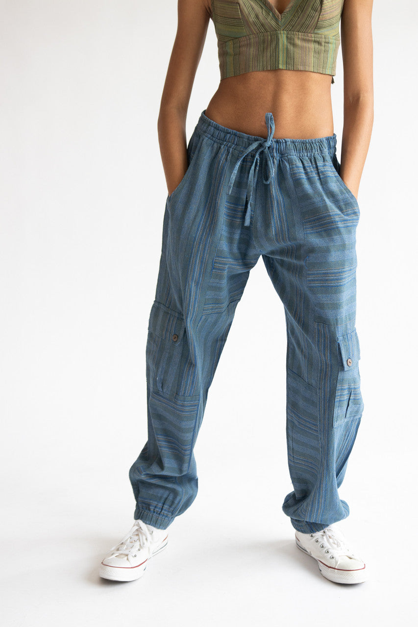 Striped Cargo Joggers