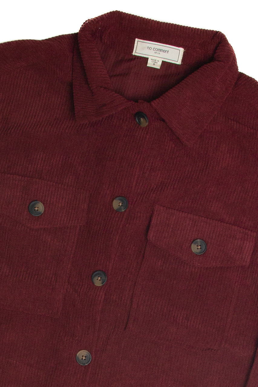 Cabernet Oversized Corduroy Shirt