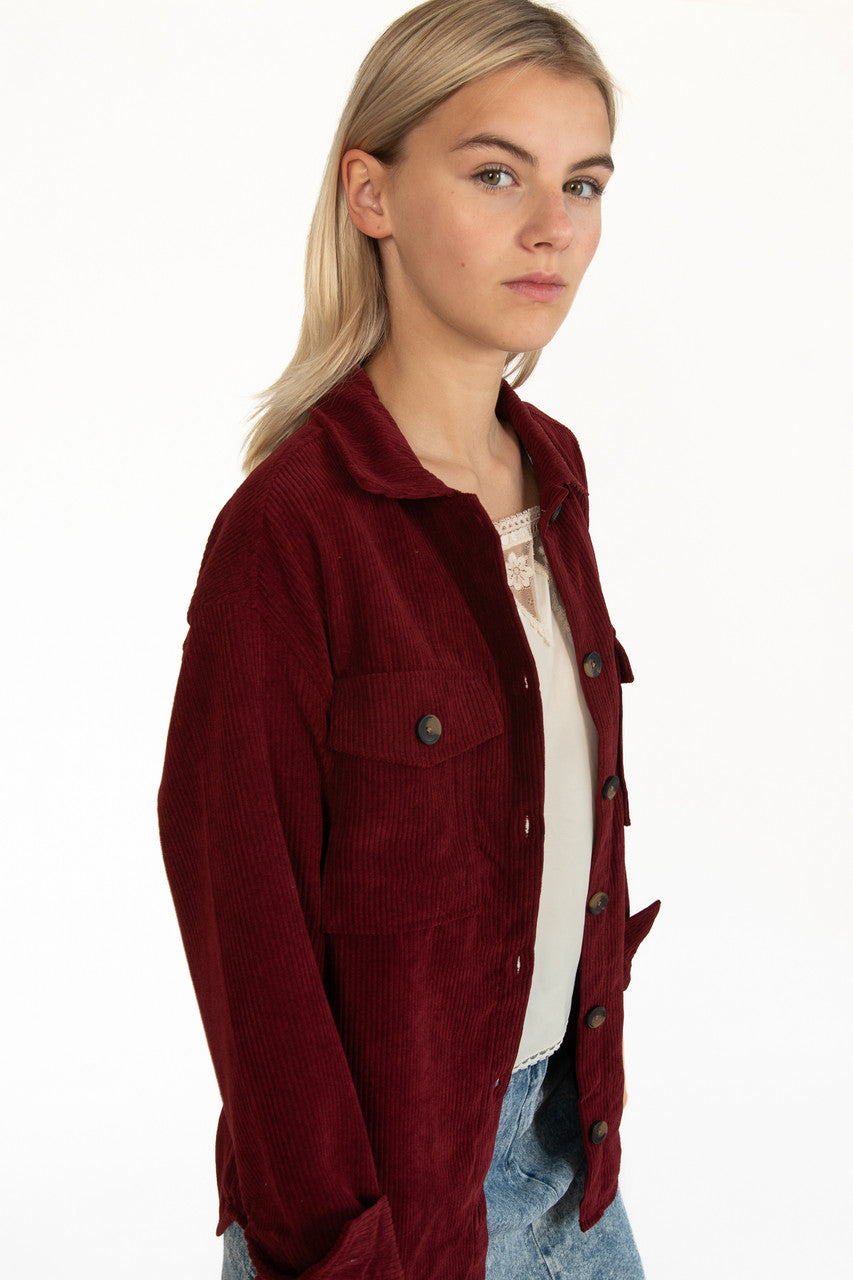 Cabernet Oversized Corduroy Shirt
