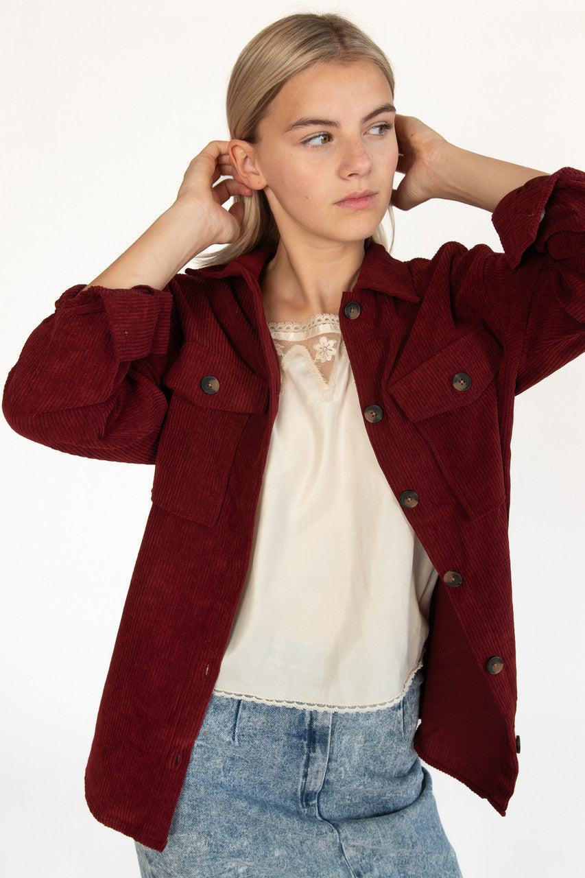 Cabernet Oversized Corduroy Shirt